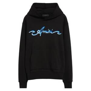 NEW AMIRI men's wave hoodie in black
